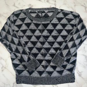 Ash Rain + Oak High Contrast Patterned Knit Sweater